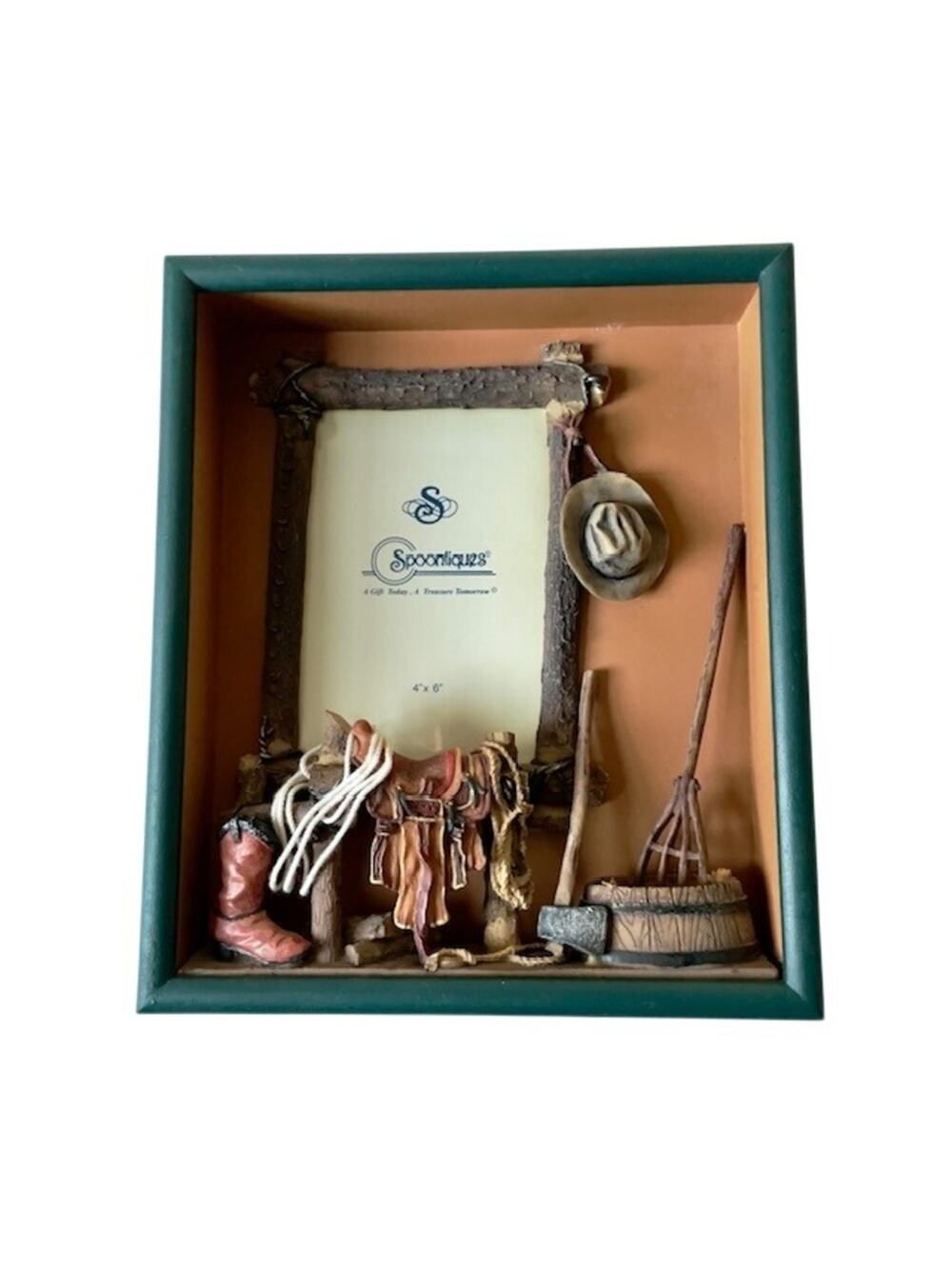 Western Picture Frame Country Ranch Decor 4x6 Child Bedroom Cowboy Americana